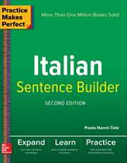 کتاب آموزش زبان ایتالیایی Italian Sentence Builder از سری کتاب های Practice Makes Perfect - ویرایش د